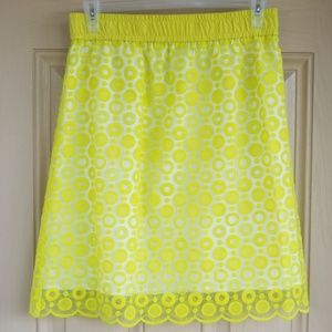 Liz Claiborne bright neon yellow skirt